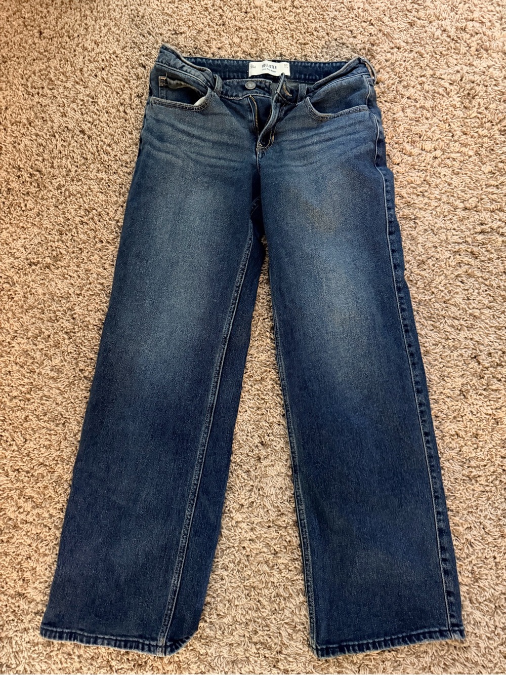 Hollister Women’s Wide Leg Jeans - Dark Blue